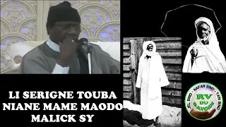 CE QUE SERIGNE TOUBA ET EL HADJI MALICK SE SONT DIT