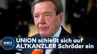 ALT-KANZLER: Druck auf Schröder steigt – Union will Portrait im Kanzleramt abhängen