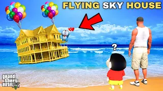 Franklin Buy Luxury FLYING SKY Water House To Surprise Shinchan and Doraemon in GTA