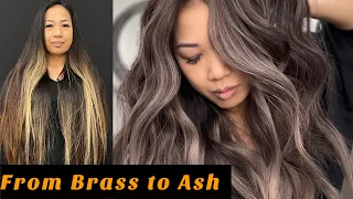 Brown Ash Blonde Hair Color / Shadow Ash 9, Misty Mauve