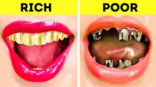 RICH VS BROKE || RICH VS POOR || How to live in a poor and in a rich family? Relatable situations