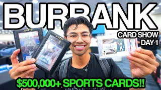 INSANE $500,000 SPORTS CARD COLLECTION AT THE BURBANK CARD SHOW - DAY 1