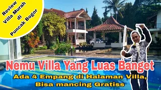 Nemu Villa Murah Yang Luas Banget Di Puncak | Bisa Mancing Gratis | Ada 4 Emang Di Halaman Villa