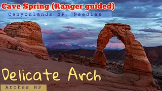 Tag 24 - Canyonlands NP, Needles, Cave Spring Trail (Ranger guided);Arches NP, Delicate Arch