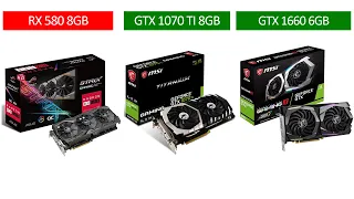 RX 580 VS GTX 1070 Ti VS GTX 1660 - i5 11400F - Gaming Comparisons