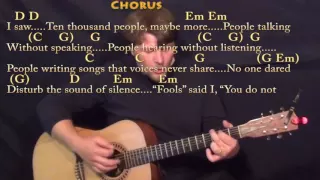 The Sound of Silence (Simon & Garfunkel) Guitar Cover Lesson in Em with Chords/Lyrics