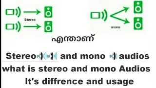 What is stereo and mono and it's different and usage(Language:malayalam)