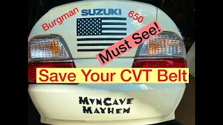 Save your Burgman 650 CVT Belt!