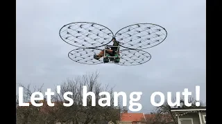 chAIR  -Manned quadcopter Episode 30 Actual backyard flight!