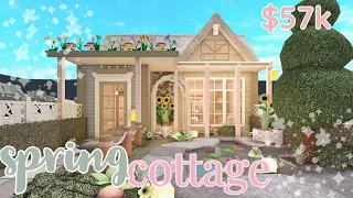 mini floral cottage || bloxburg speed build