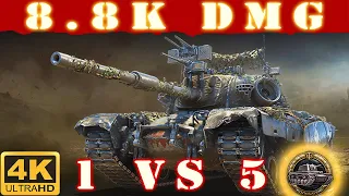 ✔️ M48 Patton WoT ◼️ 8.8K Damage • 1 VS 5 • 9 Kills ◼️ WoT Replays gameplay