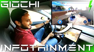 Giochiamo col VOLANTE!? 😅 Tutto l'INFOTAINMENT Tesla 🚗