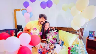 අපේ 1st Anniversary එකට මැණිකට Surprise|Our First Anniversary-Sangeeth Dini Vlogs|Sangeeth & Dinithi