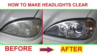 How to make headlight clear and shiny like new! Demonstrated on Mercedes W163 ML320