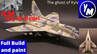 Icm mig 29 model the ghost of kyiv full build and paint