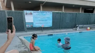 SWIM LESSONS TAKE 2 | TODDLERS SWIMMING LESSONS | JB & JB TV LEP