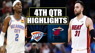 Oklahoma City Thunder VS Miami Heat 4TH QTR Game Highlights | March 08 | 2024 NBA Season