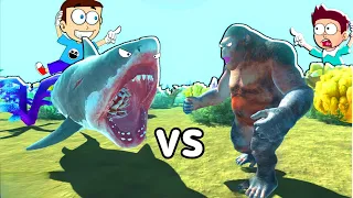 Ocean Fight Gorilla 🦍 vs Super Shark 🦈 - ARB Simulator | Shiva and Kanzo Gameplay