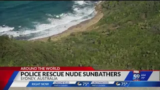 Police rescue nude sunbathers