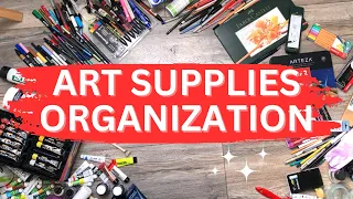 Organizing My ART SUPPLIES 🎨 Art Studio Tour ✨… I have a problem 👀