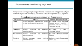 Койшыгулова Г.У. Экологиялық мониторинг. Лекция №8 (бакалавриат)