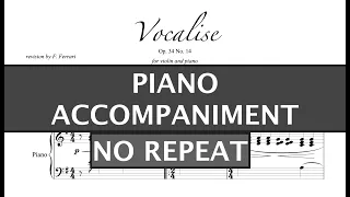 Vocalise (S. Rachmaninoff) - E Minor *NO REPEATS* Piano Accompaniment