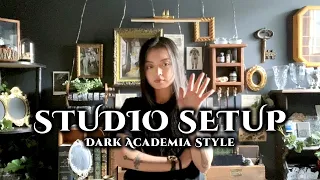 Dark Academia Artist Studio Setup