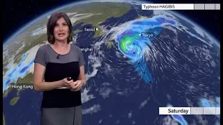 Weather Events 2019 - Dangerous Super Typhoon Hagibis (Japan) - BBC - 10th October 2019