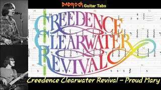 Proud Mary - Creedence Clearwater Revival - Guitar + Bass TABS Lesson