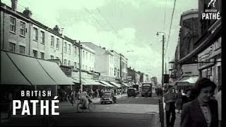 London High Street With Shops (1952)