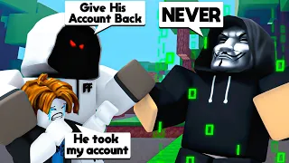 I CAUGHT A HACKER STEALING Accounts, So I Got REVENGE.. (Roblox Bedwars)