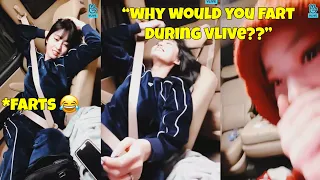 DAHYUN scolding MOMO for farting during VLIVE