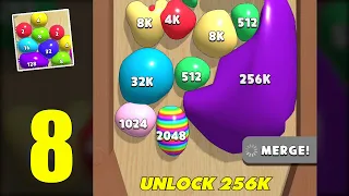 Blob Merge 3D: [unlock 256K] level 158 to level 166