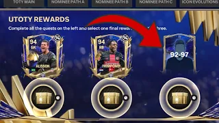 I OPENED 92-97 OVR UTOTY PLAYER PACK IN FC MOBILE 24…