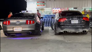 Insane Audi S4 and Mustang Gt