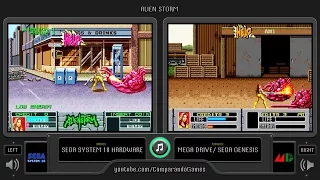 Alien Storm (Arcade vs Sega Genesis) Side by Side Comparison