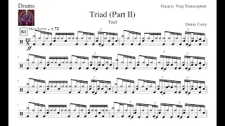 [PDT] Tool - Triad Drum Transcription Sheet (Preview)