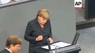 CHANCELLOR MERKEL ADDRESSES PARLIAMENT AHEAD OF G20 SUMMIT