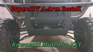 Kawasaki Mule PRO FXT,  SuperATV 1.5" Forward Offset -Radius A-Arm Upgrade - Install Video!