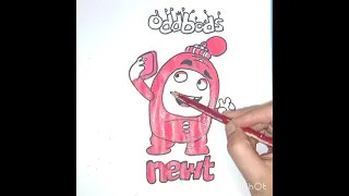 How to Draw Newt: Tips and Tricks for Perfecting Your Oddbods Art#shorts#youtubeshorts