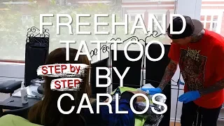 Freehand Tattoo by Carlos (step by step)