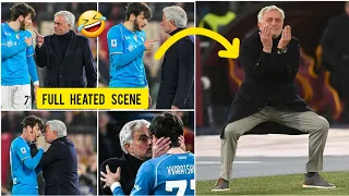 🤣🤣  AS Roma coach José mourinho vs Kvicha Kvaratskhelia heated scene : As Roma vs Napoli 2-0