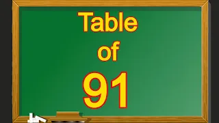 Table of 91 | Multiplication Table of Ninety One | 91 ka Table | 91 ka Pahada | English me 91 Pahada