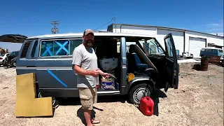 Scrap Yard Volkswagen Vanagon.  Will It Run?  Forgotten VW.