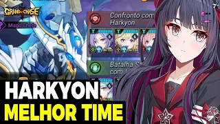 COMO FAZER O MELHOR TIME NO CHEFE MUNDIAL HARKYON l GRAND CHASE MOBILE