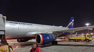 Перелет на самолете Airbus A320 а/к Аэрофлот ночной рейс SU1128 Москва-Сочи | Сочи 2023