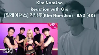 Kim NamJoo (Apink) Reaction with Gio [릴레이댄스] 김남주(Kim Nam Joo) - BAD (4K)