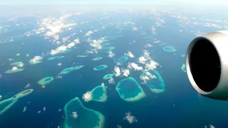 Takeoff from Male Airport (Maldives): SPECTACULAR aerial views!