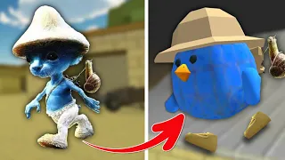 Smurf Cat To Smurf Chicken In Chicken Gun