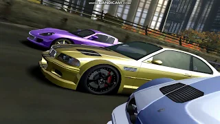 NFS MW ONLINE (BMW M3 GTR E46 vs BMW M3 GTR E46 vs Porsche Carrera GT)